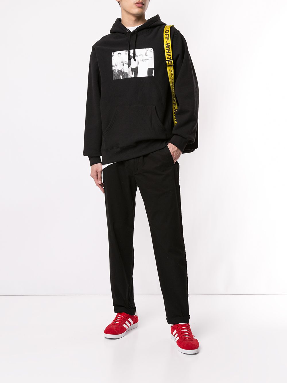 Supreme Hoodie met fotoprint - Zwart