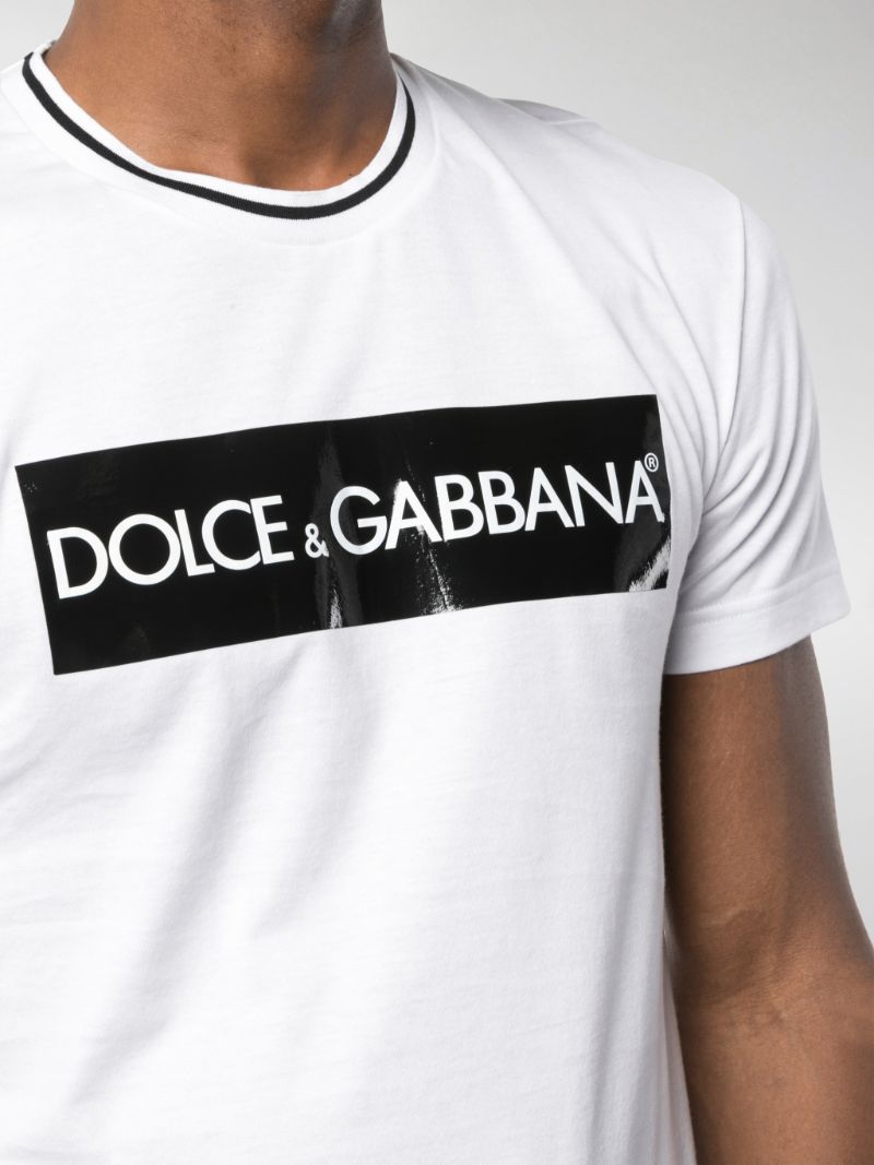 dolce and gabbana tape logo t shirt