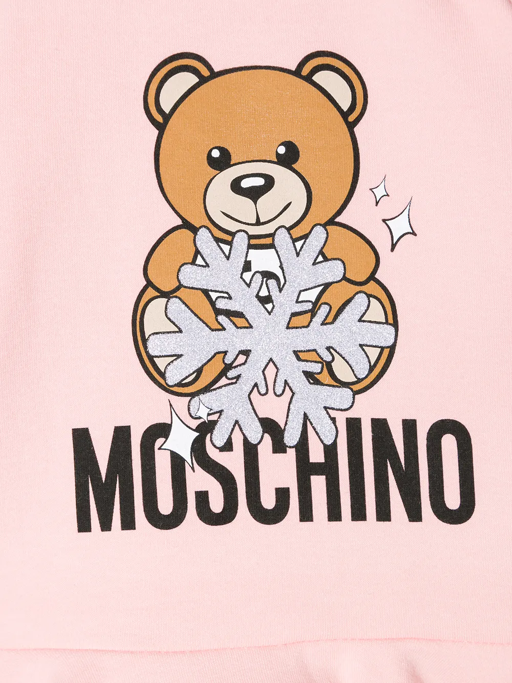 фото Moschino kids толстовка с принтом teddy bear