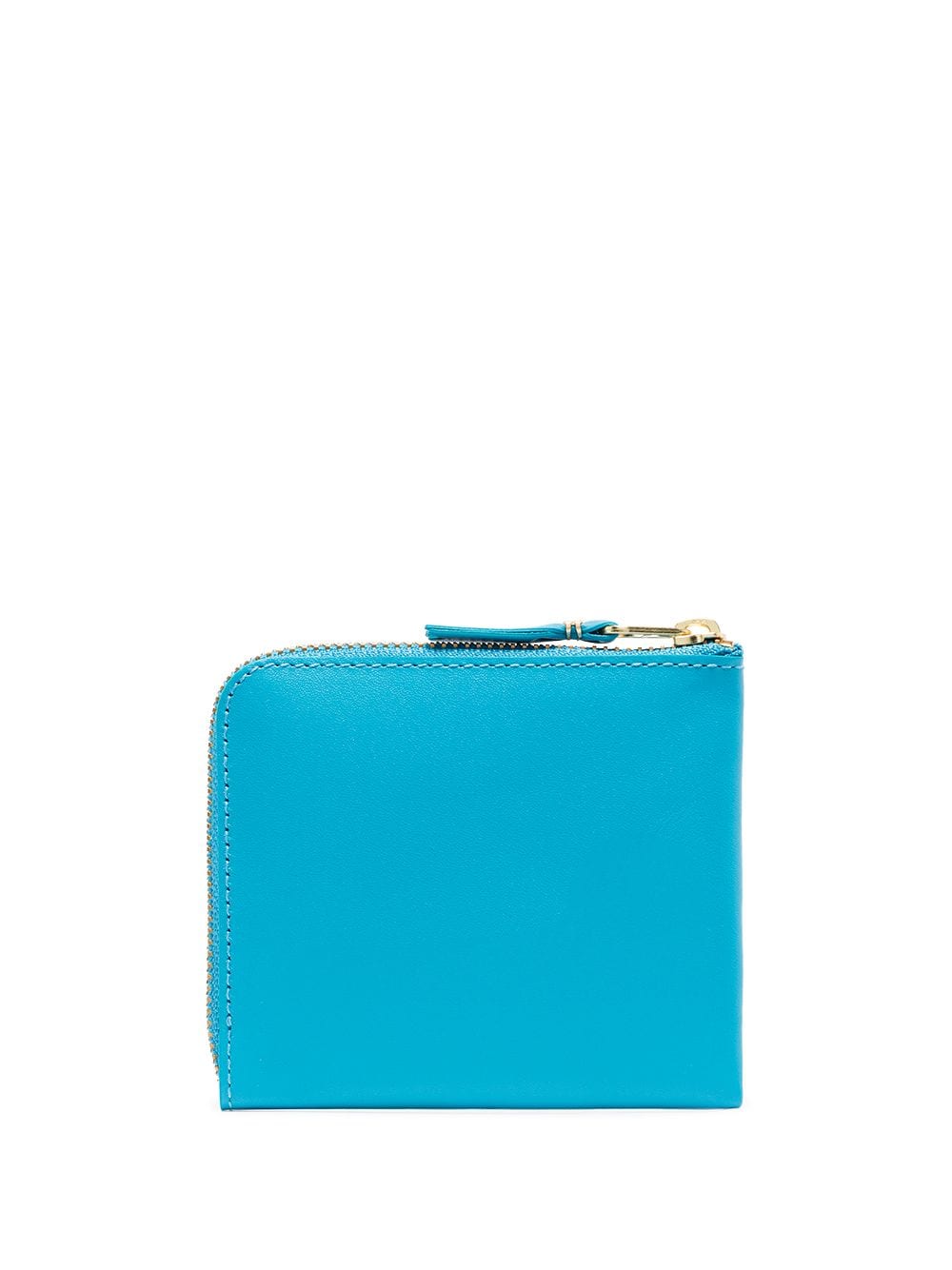 Shop Comme Des Garçons Zip-around Leather Wallet In Blue