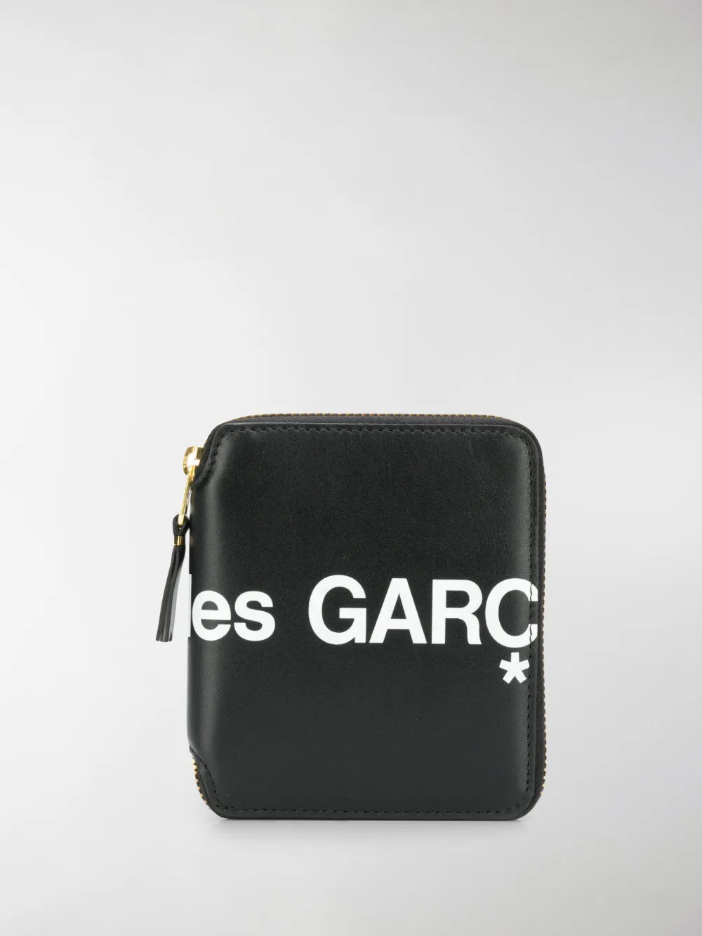 Image of Comme Des Garçons Wallet logo zipped wallet