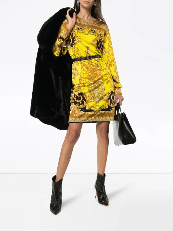 versace long sleeve dress