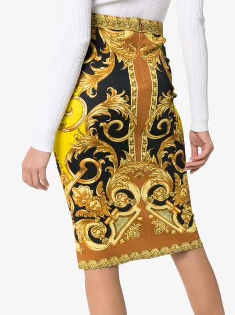 versace two piece skirt set