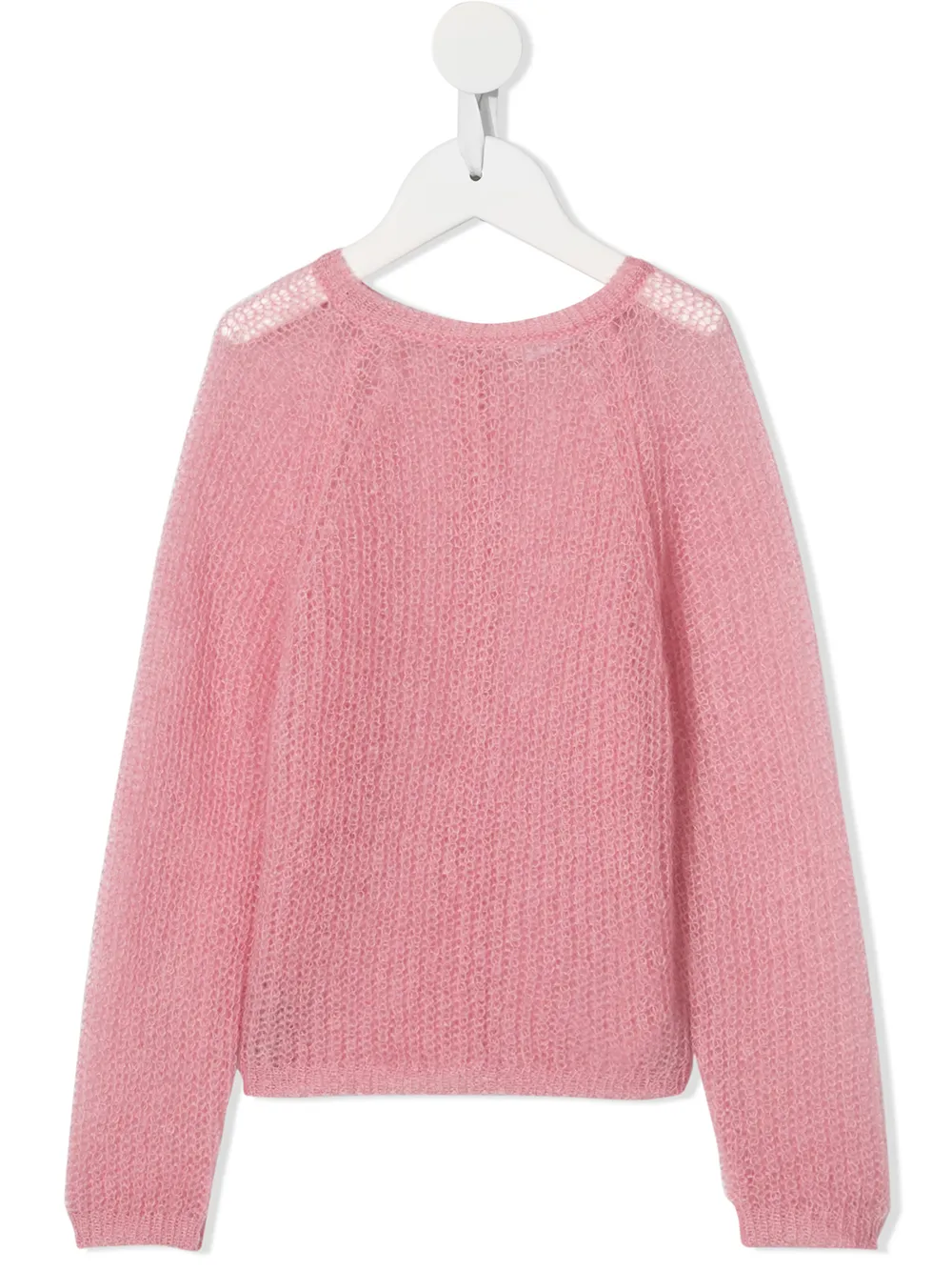 pink chunky knit cardigan