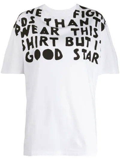 oversized slogan print T-shirt | Maison 