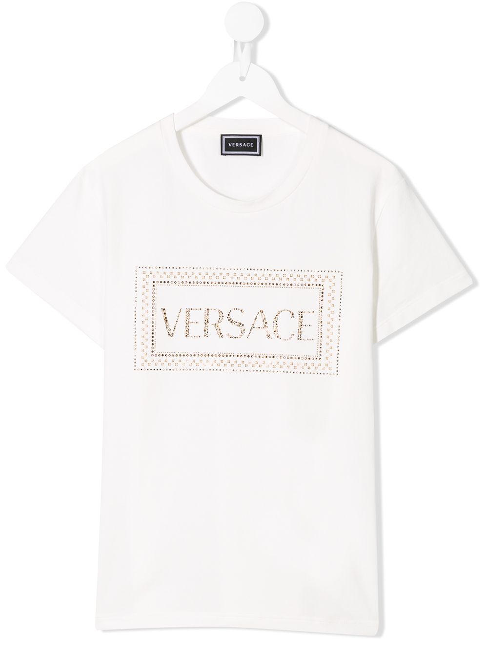 фото Young versace футболка с декорированным логотипом