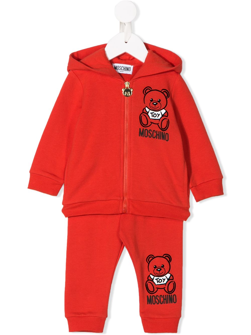 фото Moschino kids спортивный костюм с принтом teddy bear