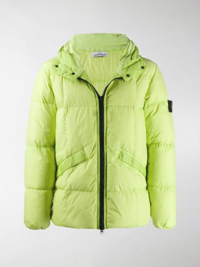 stone island puffer jacket green