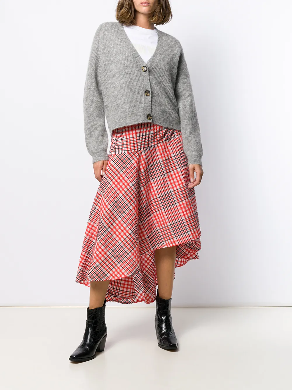 Image 2 of GANNI V-neck knitted cardigan