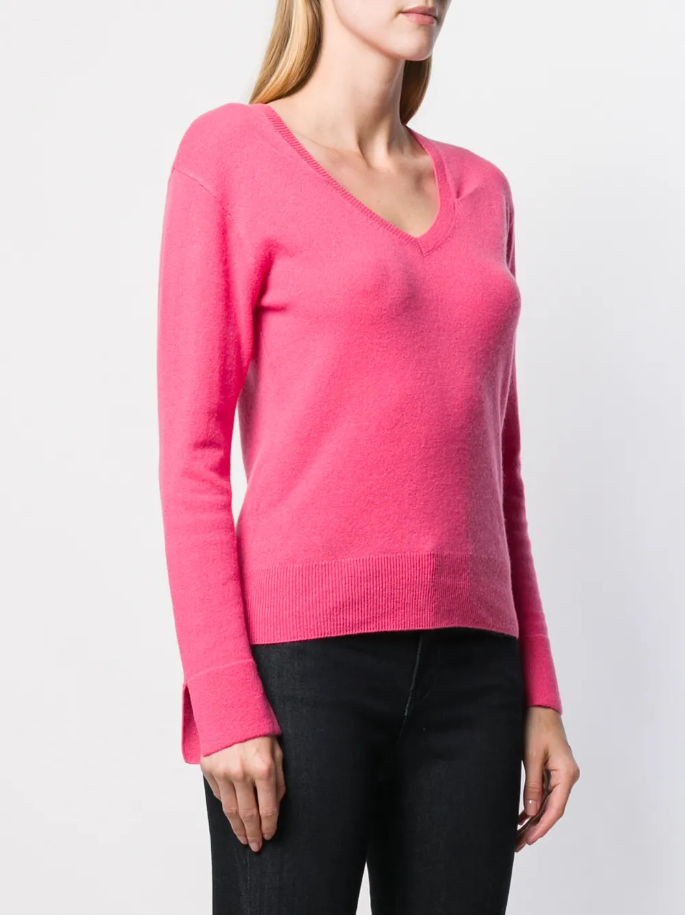  Pinko Pullover Mit V Ausschnitt   Rosa 