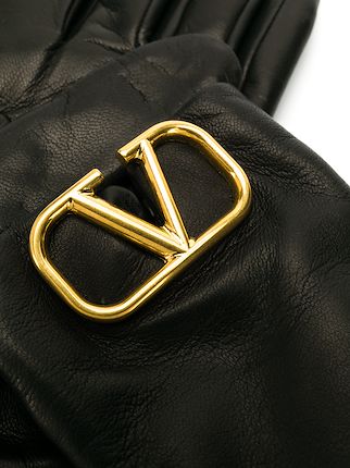 Valentino Garavani logo plaque gloves展示图