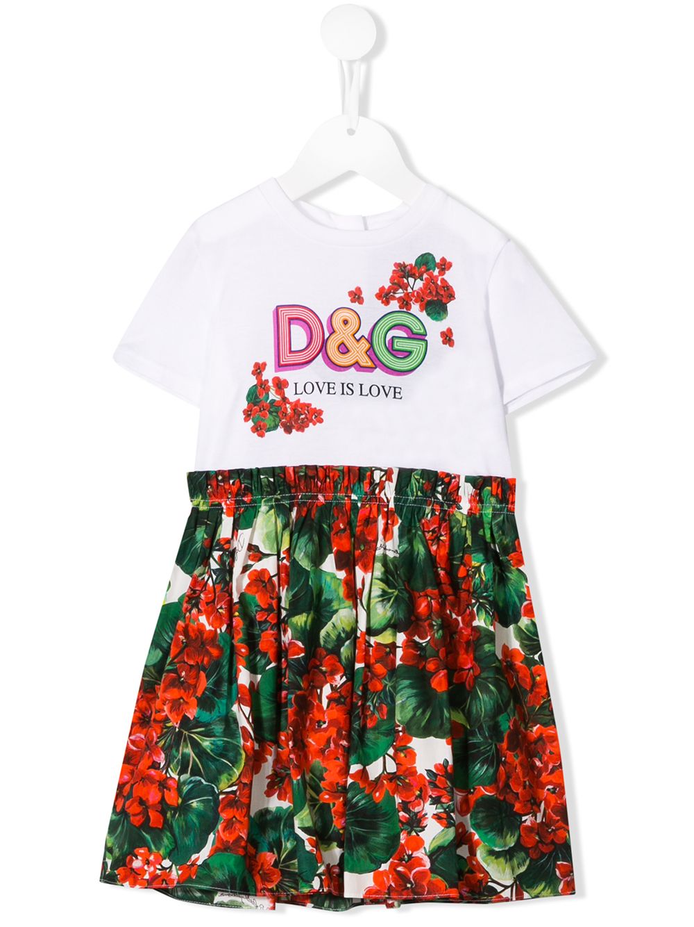 фото Dolce & gabbana kids платье-футболка с логотипом