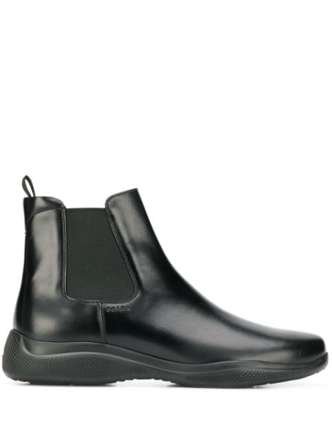 prada spazzolato chelsea boots