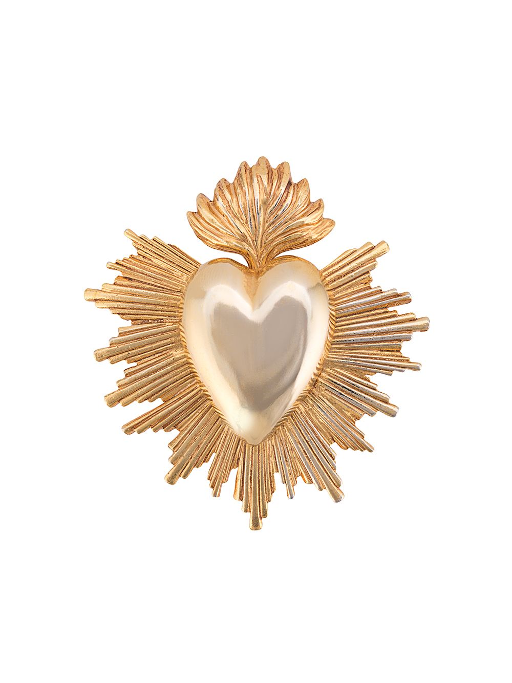 фото Oscar de la Renta heart-shaped brooch