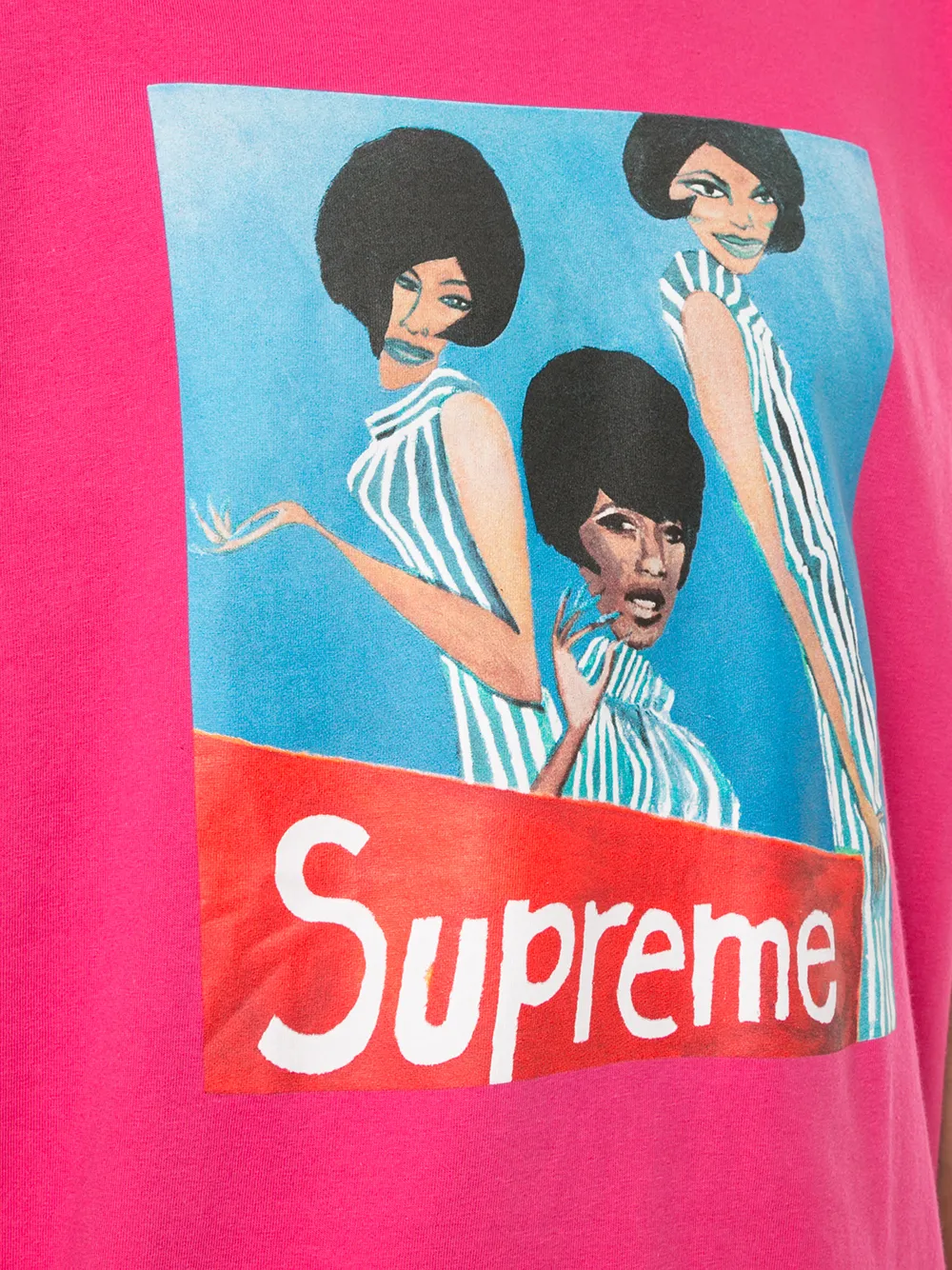supreme group tee pink