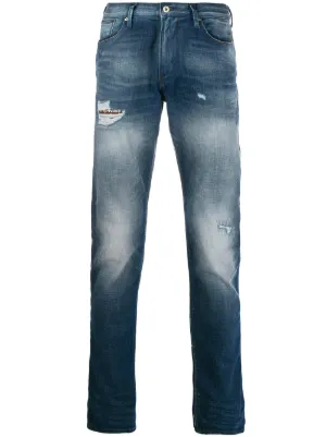 Mens armani distressed jeans Clearance