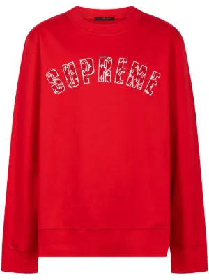 Supreme Box Logo Crew Neck Sweatshirt | Red | FARFETCH
