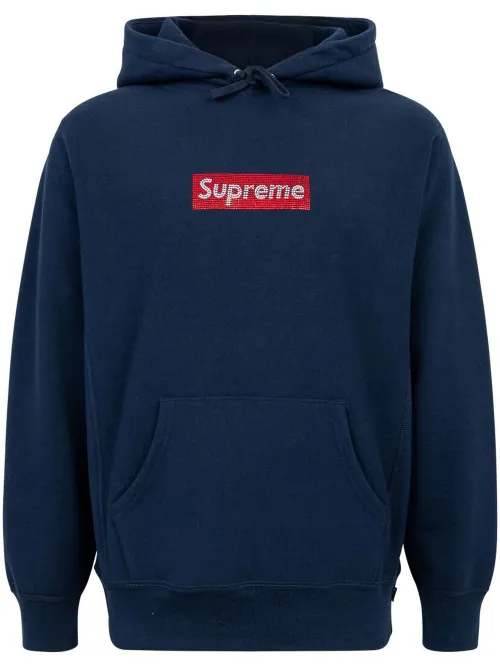 Hoodie à logo orné de cristaux Swarovski - Supreme - Modalova