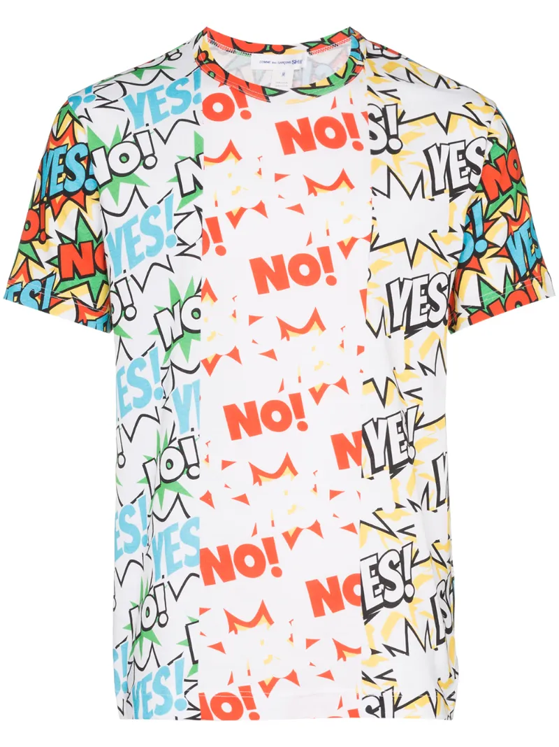 Comme Des Garçons Shirt T-shirts COMME DES GARÇONS SHIRT YES NO PRINT T-SHIRT - 1 PRINT