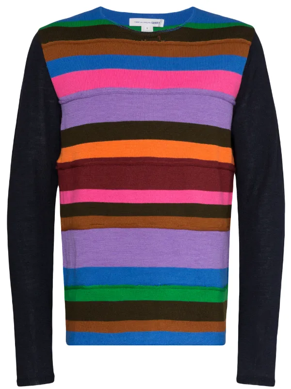 comme des garcons striped sweater