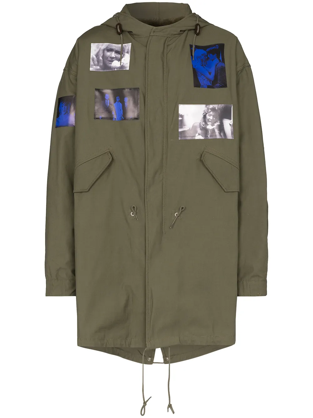 Raf Simons Coats patchwork hooded parka