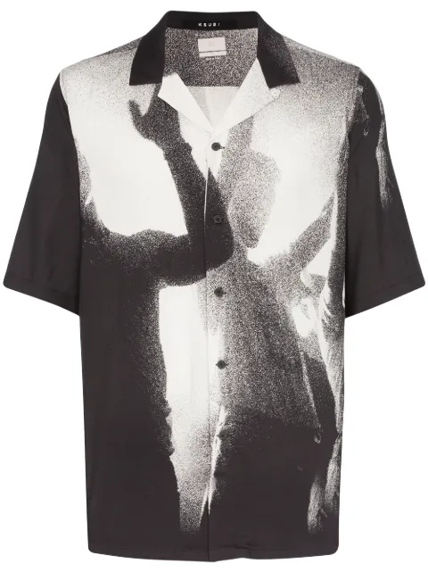 Click to view more detailed imagery on our partner's website Ksubi Dancers Resort Short Sleeve Button-up Camp Shirt In 006 Black As