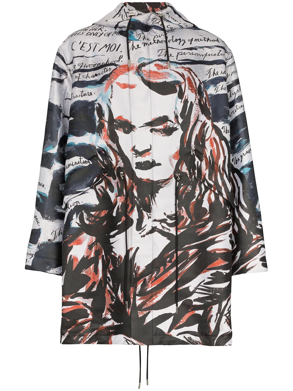 Dior Homme Coats X RAYMOND PETTIBON MONA LISA PRINT PARKA COAT