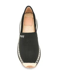 Tory Burch 厚底草编鞋 Farfetch