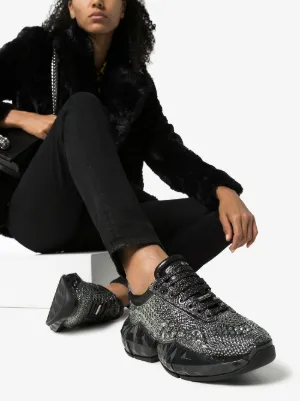 jimmy choo diamond crystal sneakers
