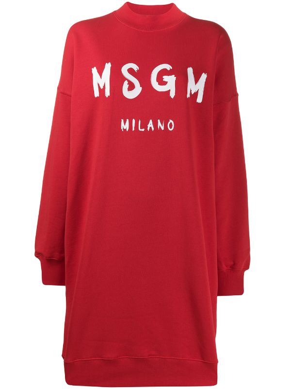 Msgm Logo Jumper Dress Farfetch