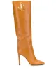 Image 1 of Jimmy Choo brown logo 100 knee-high boots