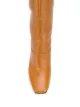 Jimmy Choo brown logo 100 knee-high boots