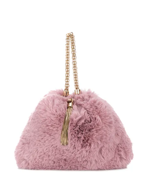 Click to view more detailed imagery on our partner's website Jimmy Choo Callie Faux Fur Clutch In Mauve