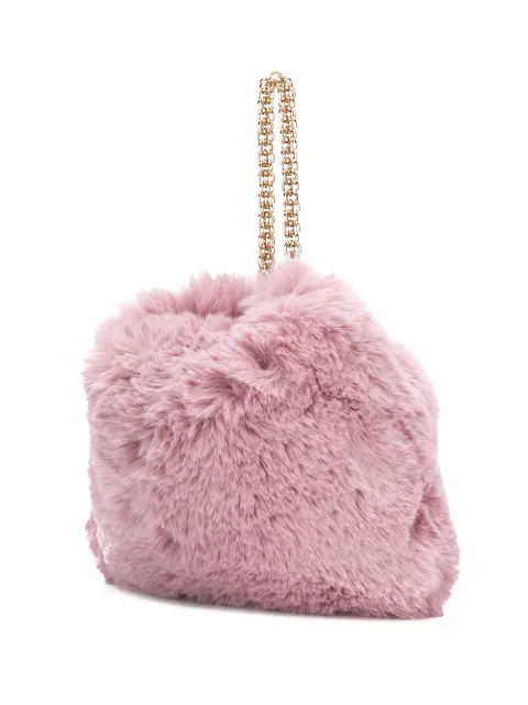 JIMMY CHOO CALLIE FAUX FUR CLUTCH