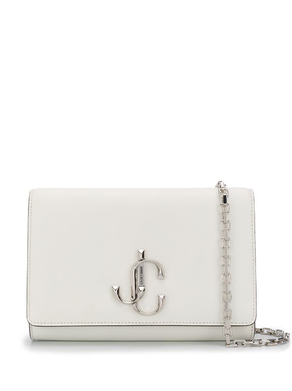 jimmy choo white leather bag