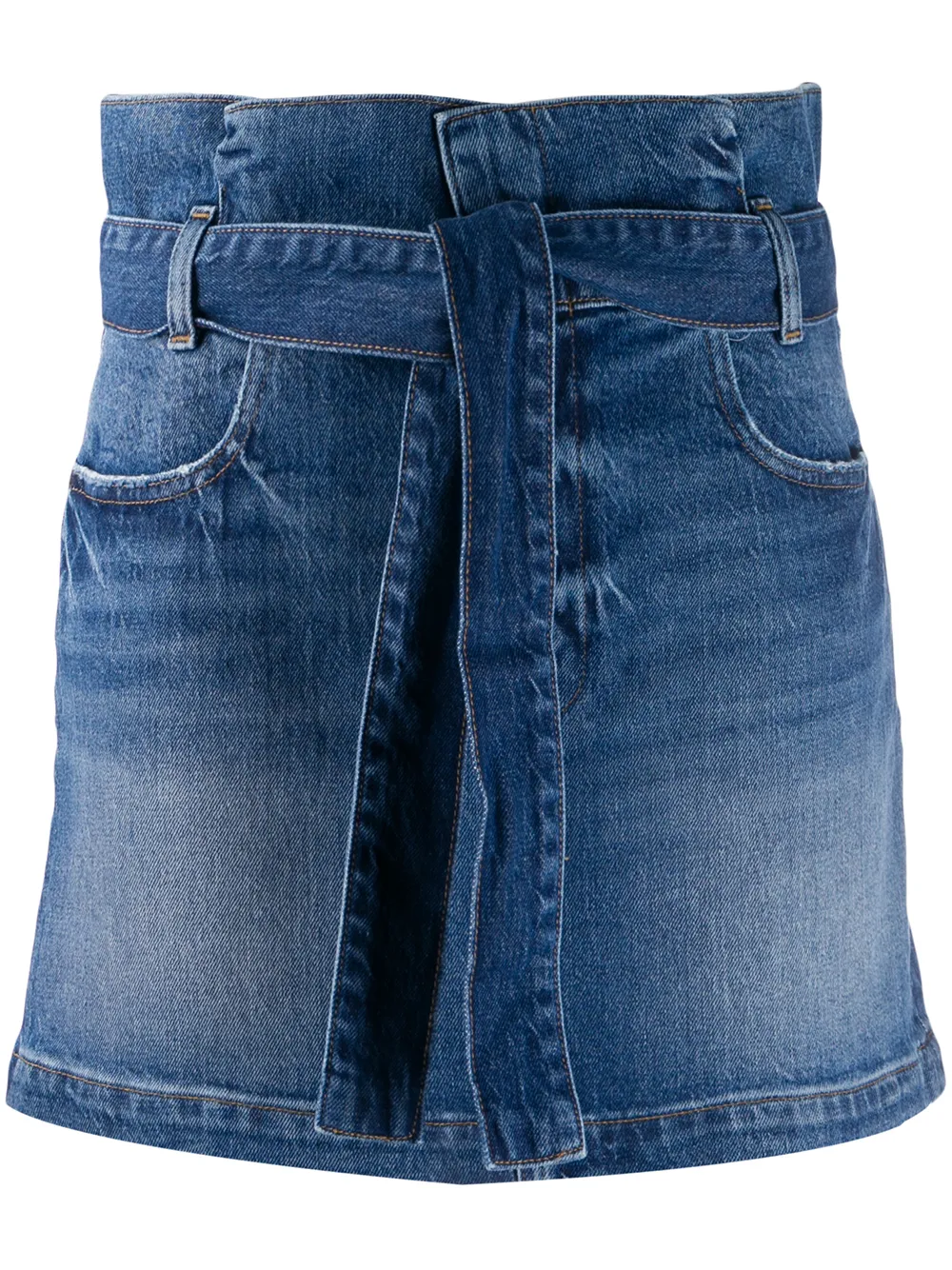 FRAME paperbag waist denim skirt | Blue | Image 1