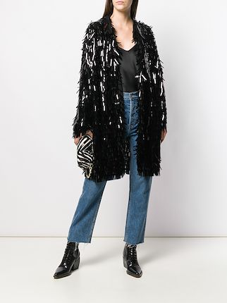 all-over sequin trench coat展示图