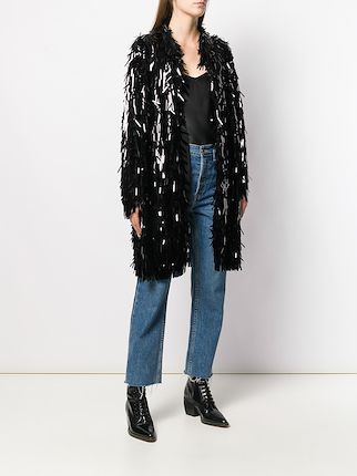 all-over sequin trench coat展示图