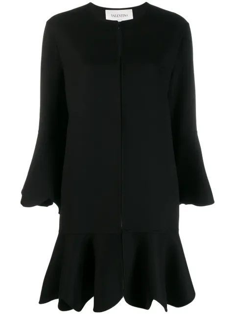 Valentino Garavani flared scalloped coat