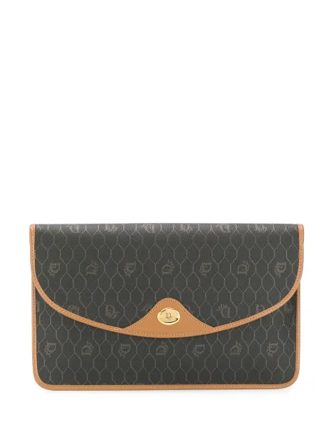 Dior Pre Owned Monogram Logo Clutch Bag Farfetch