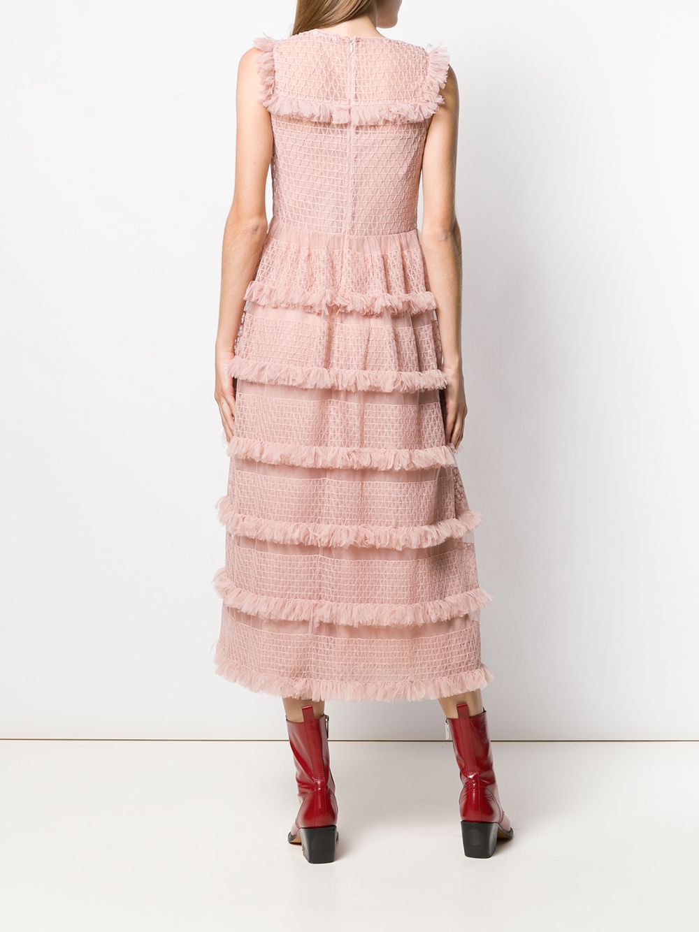 фото Red valentino ярусное платье с оборками