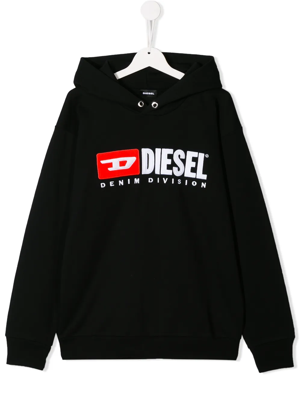 

Diesel Kids sudadera con parche del logo - Negro