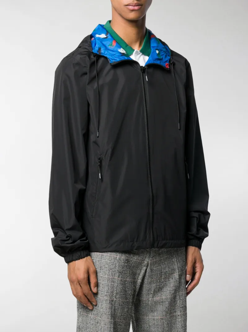 Kenzo reversible logo windbreaker jacket black | MODES