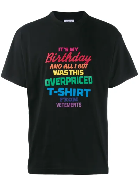 VETEMENTS playera con motivo de eslogan