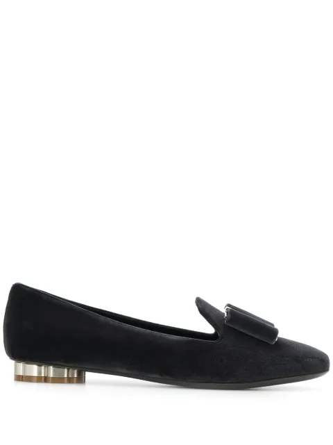 Ferragamo flower heel pumps