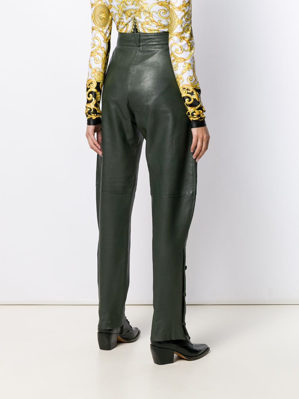Shop green Versace Pre-Owned 1980's balloon-leg trousers with Express ...