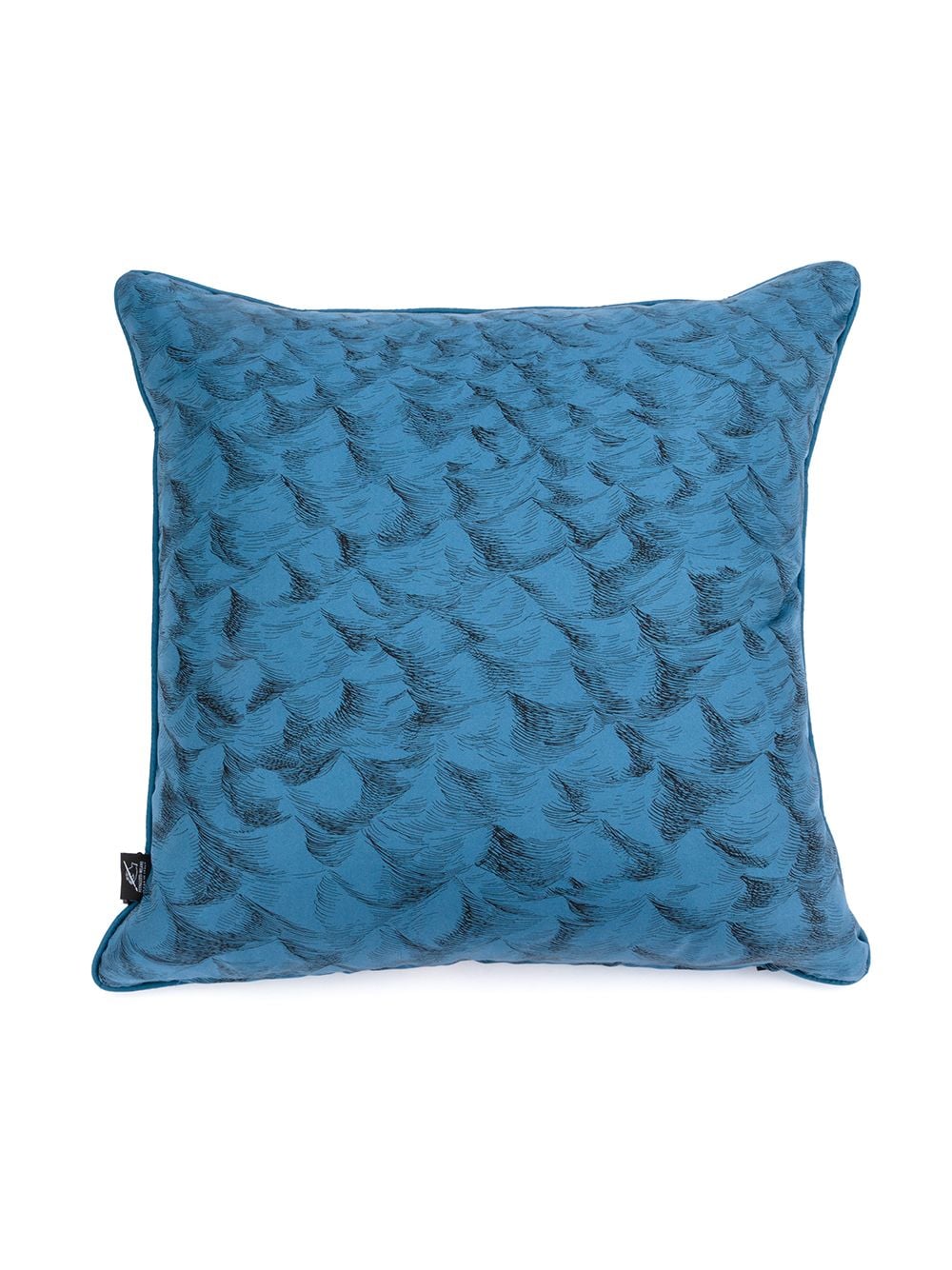Shop Fornasetti Polipo Graphic-print Cushion In Blue