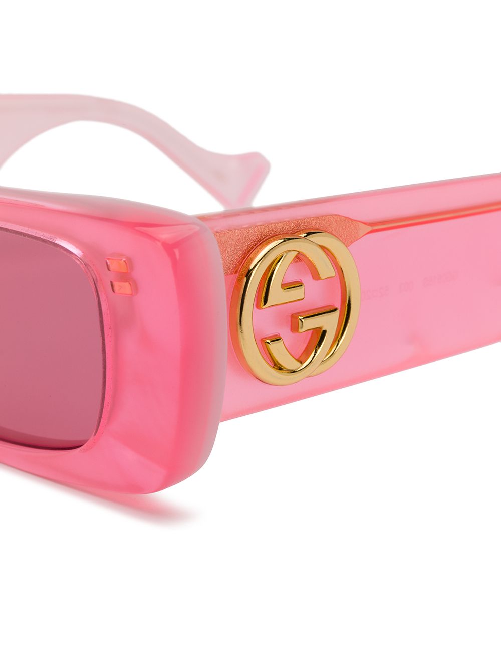 фото Gucci Eyewear солнцезащитные очки в прямоугольной оправе