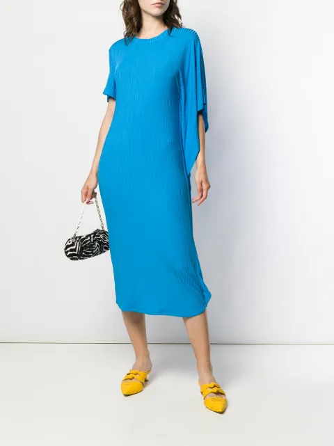 Aalto Asymmetric Jersey Dress - Blue