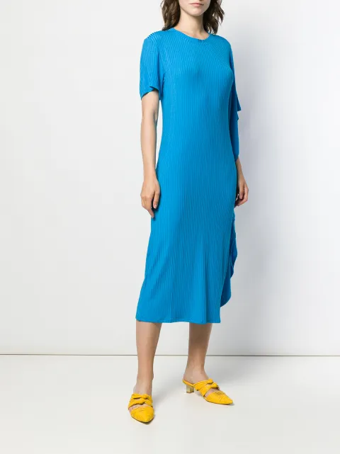 Aalto Asymmetric Jersey Dress - Blue